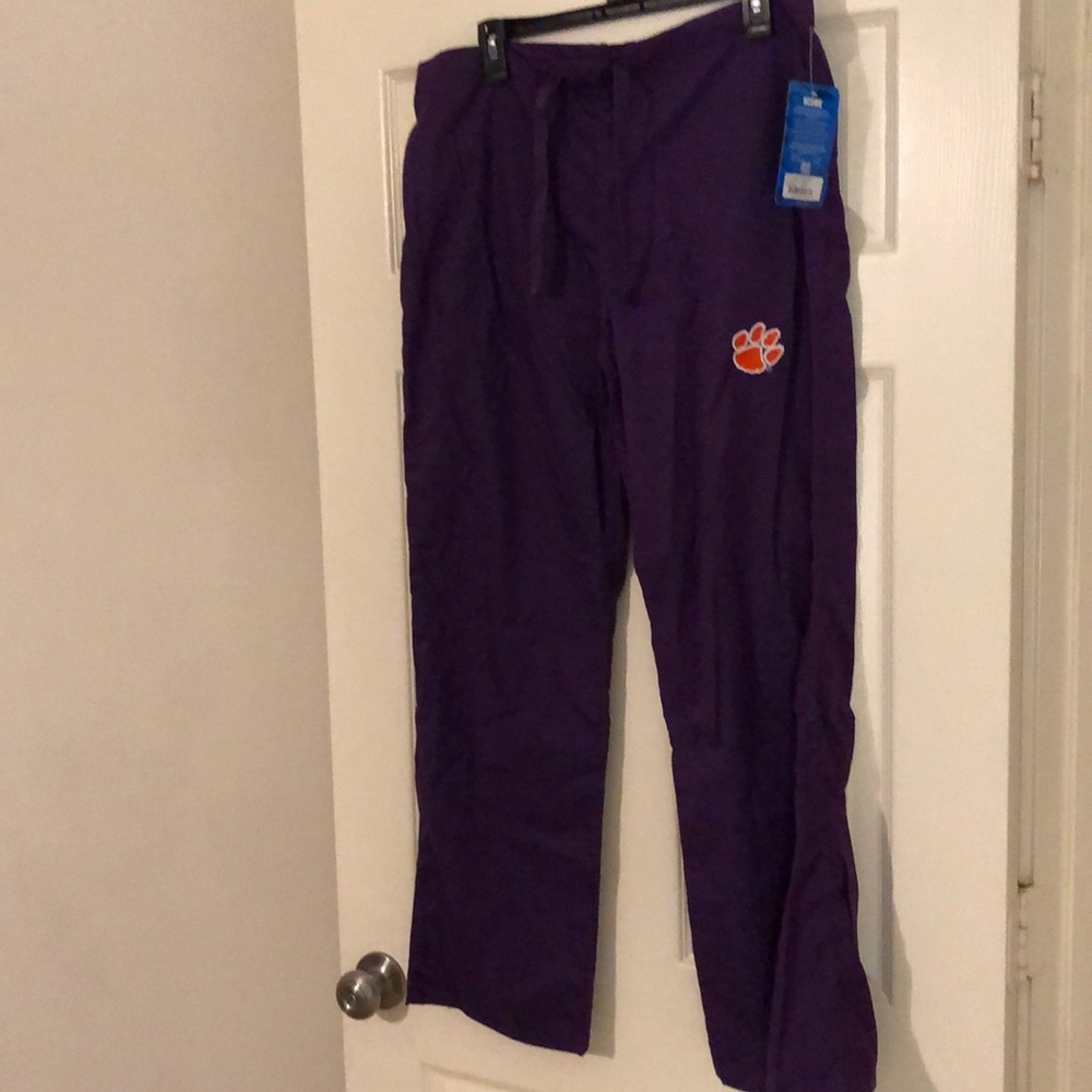Purple Clemson Scrub Bottons